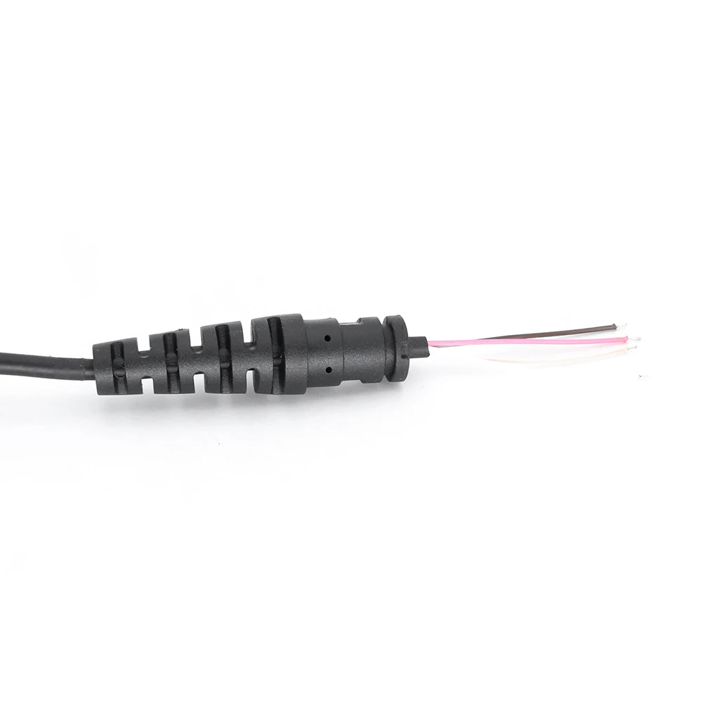 Kabel PTT 4-Wire dengan Speaker dan Pegas, Kabel Mikrofon Genggam 2-pin untuk Motorola GP3688 GP88 untuk Hytera Wakie Talkie