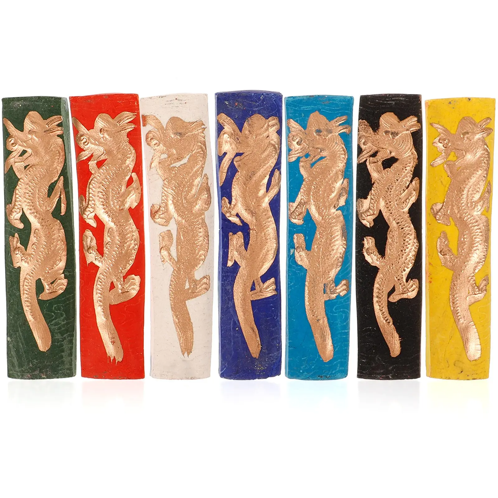 

7 Pcs Calligraphy Colored Ink Strips Chinese Stick for Writing Hui Mo Grinding Block