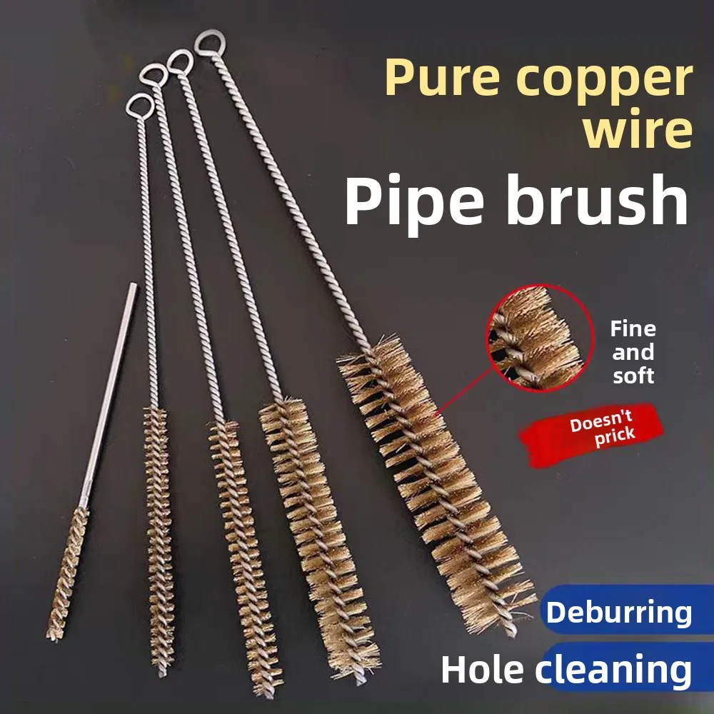 

Прочная щетка для удаления ржавчины с медной проволокой, для очистки труб, удаления пыли и зачистки, с длинной ручкой
