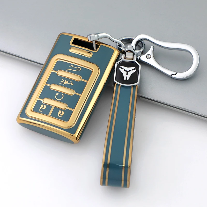 TPU Car Shell Fob Remote Key Case Cover for Cadillac DTS SLS SRX XLS STS Escalade CTS ATS 28T CTSV XTS For Chevrolet C7 Corvette