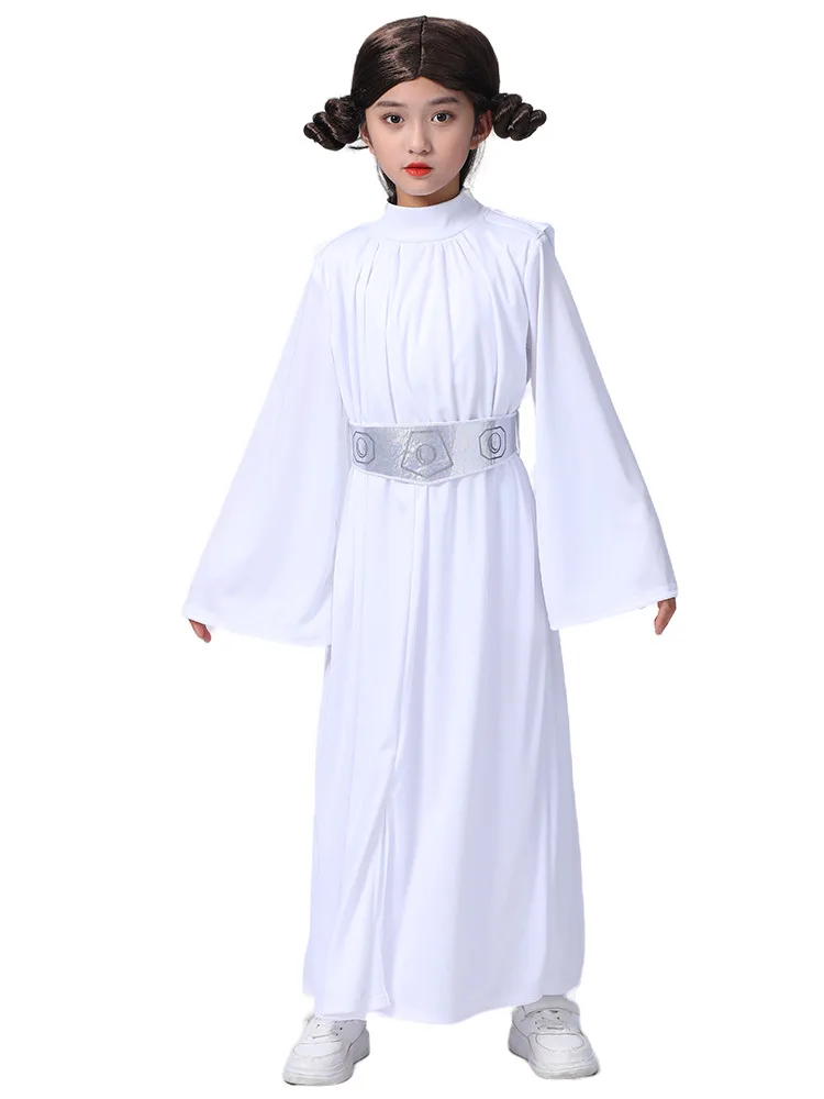 Princess Cosplay Costumes para Crianças, Halloween Party, Carnival Dress, Star Wars, Leia Movie