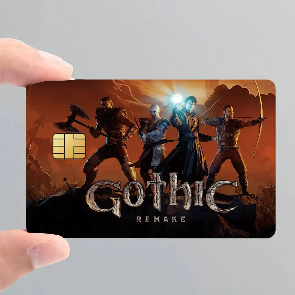 Game G-GoThiC Remake Card Stickers for Bank Access Protective Waterproof Film Cover Sticker Surprise Gift
