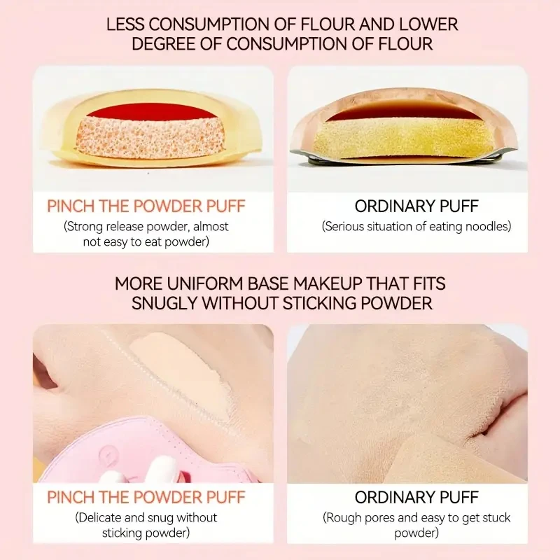 Doppelseitiger Puff Makeup Powder Puff Marshmallow Powder Puff – trocken und nass, kein Puder essen, dicker und weicher Schwamm, Make-up-Spon