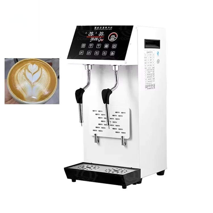 QDMECH Touch Screen Milk Frother Machine Automatic Heating And Frothing For Coffee Shop And Home Barista