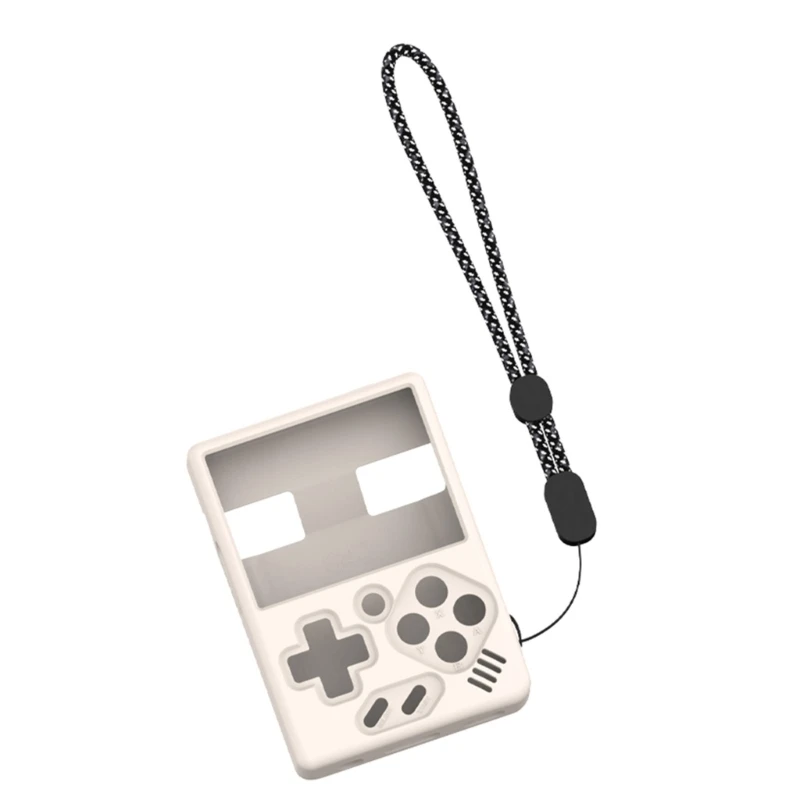 Capa protetora silicone com cordão para miyoo mini gamepad, capa protetora à prova poeira para console p8dc