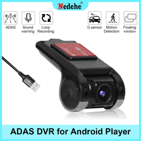 1080P HD Video Recorder ADAS Dash Cam USB Car DVR For Auto Android Radio DASHCAM Front And Rear Dual Loop Recording Night Vision