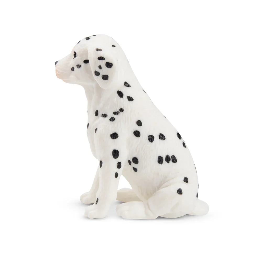 Toymany-modelo de cachorro dálmata de simulación, Mini figuras de animales para mascotas sentadas, adornos para pasteles, juguetes para niños, decoración de regalo de cumpleaños