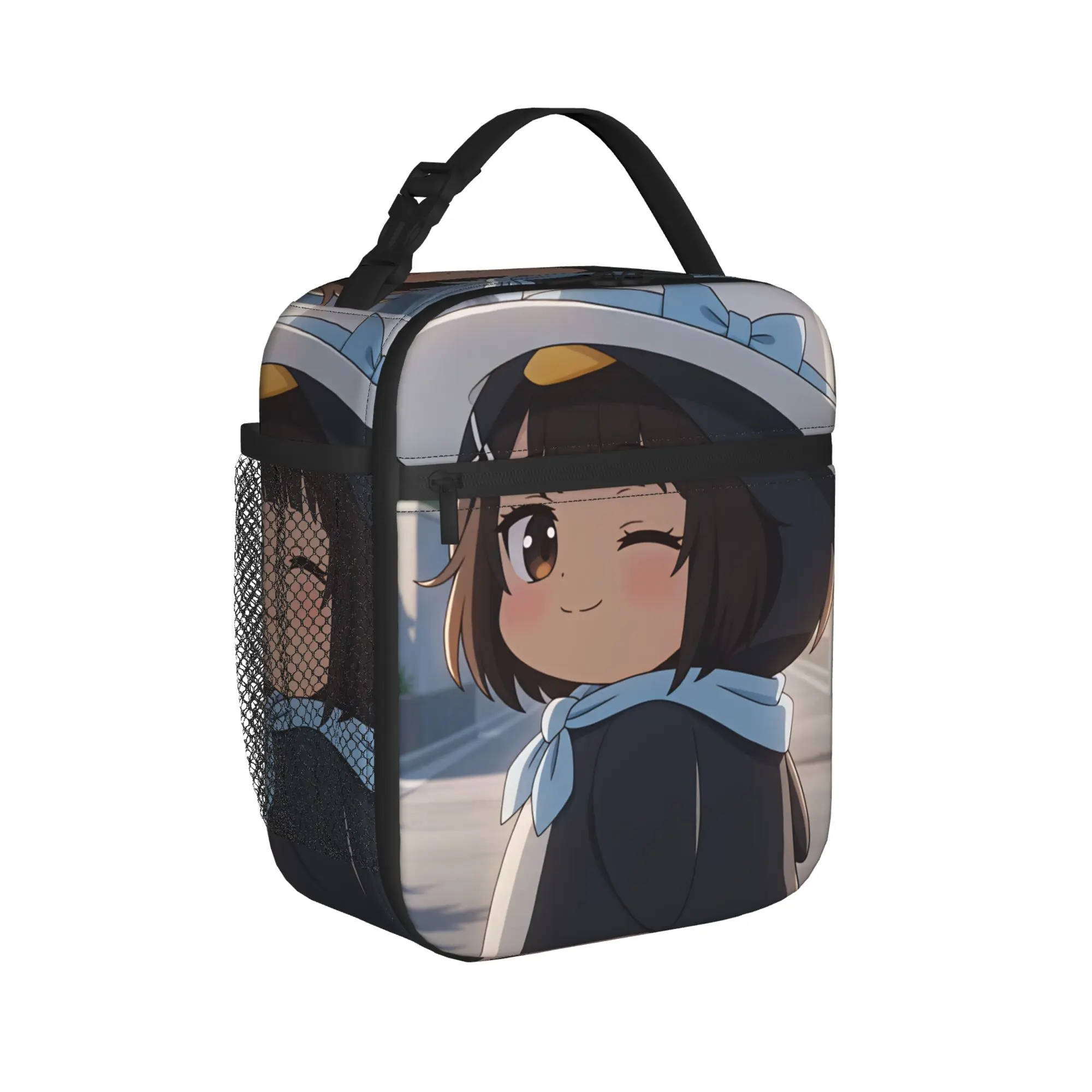 Gugu Gaga Penguin  Lunch Bag  Vintage Lunch Box Travel Portable Tote Food Bags For Girls Oxford Print Cooler Bag