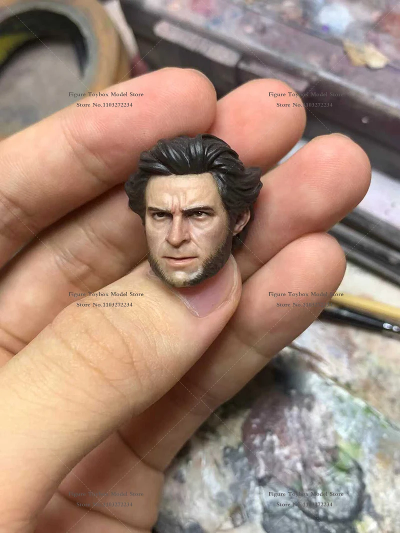 1/12 DIY Panited Wolverine Head Sculpt Anime Lifelike Marvel X-men Super Hero Delicate Carving Model Toys For Ml Mezco Body