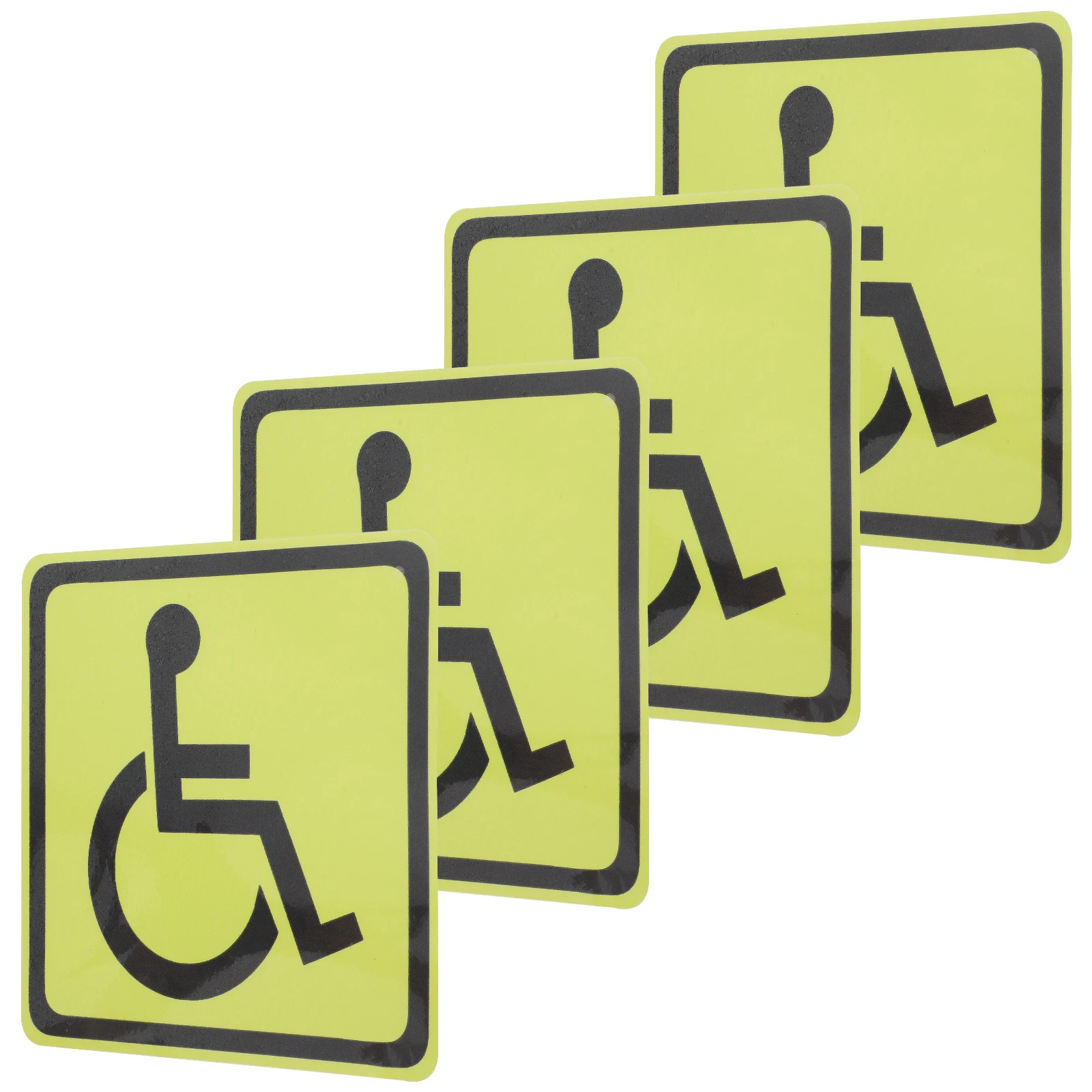 

4Pcs Disabled Symbol Decal Easy Application Long-Lasting Adherence Wheelchair Person Signs Safety Warning Handicapped Decal