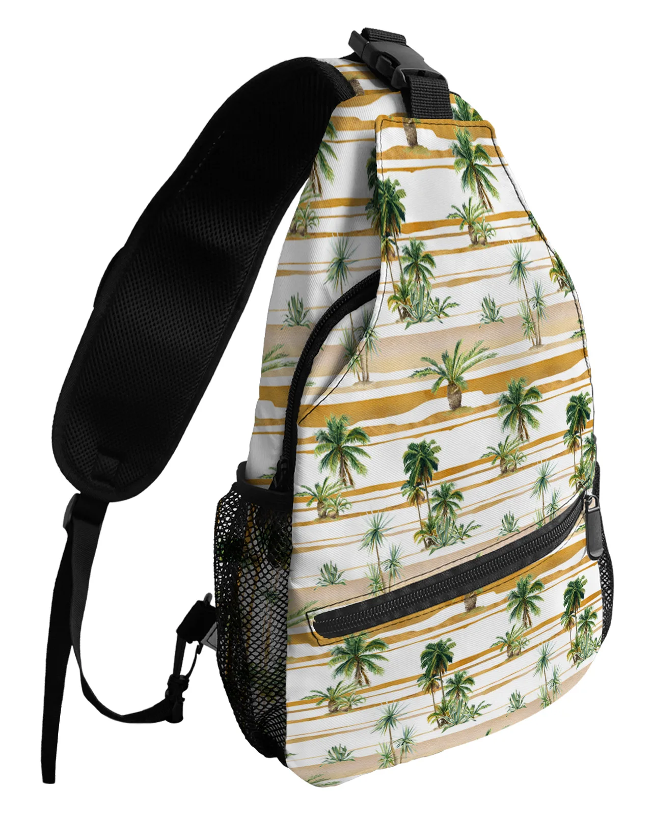 Tropical Plant Palm Trees In Summer Chest Bag for Man Women Casual Crossbody Bag Travel Shoulder Bag Large Capacity Sling Bag