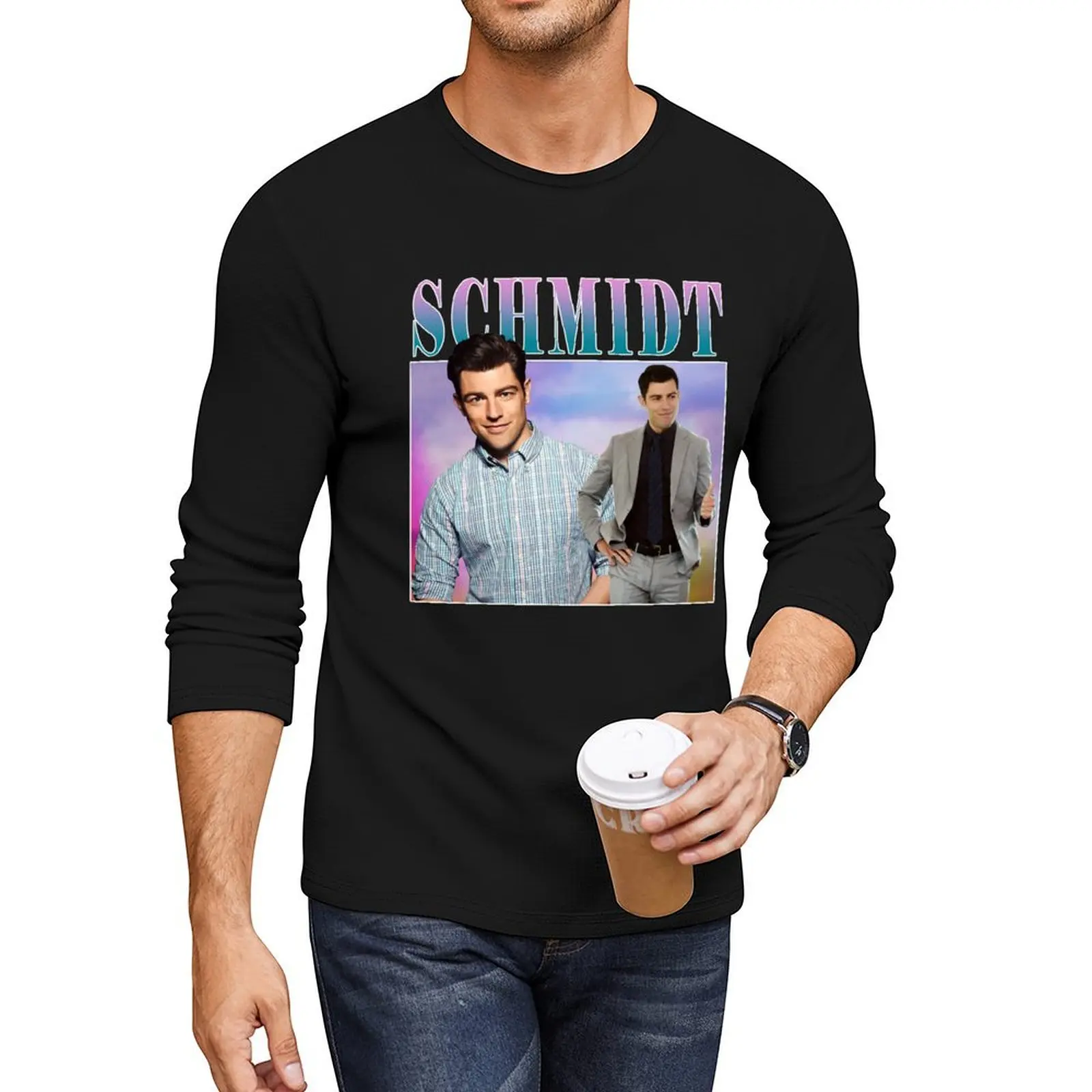 

Футболка SCHMIDT Homage, длинная футболка, футболки для мальчиков, возвышенная футболка, спортивные футболки для фанатов, толстовки, мужские