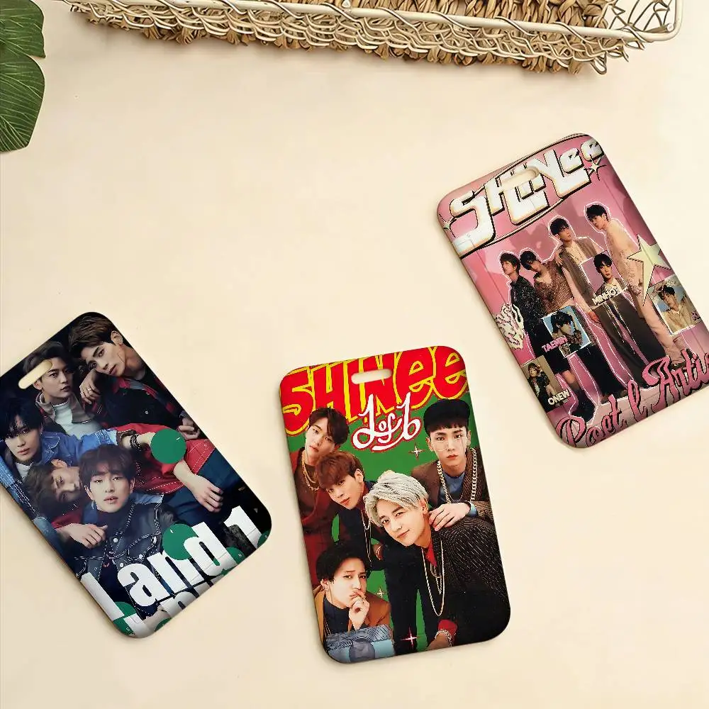 

Кейс-держатель для рабочих карт K-pop группы SHINee (корейские бойз-бэнды) с ремешком, чехол для удостоверений личности, визиток и кредитных карт
