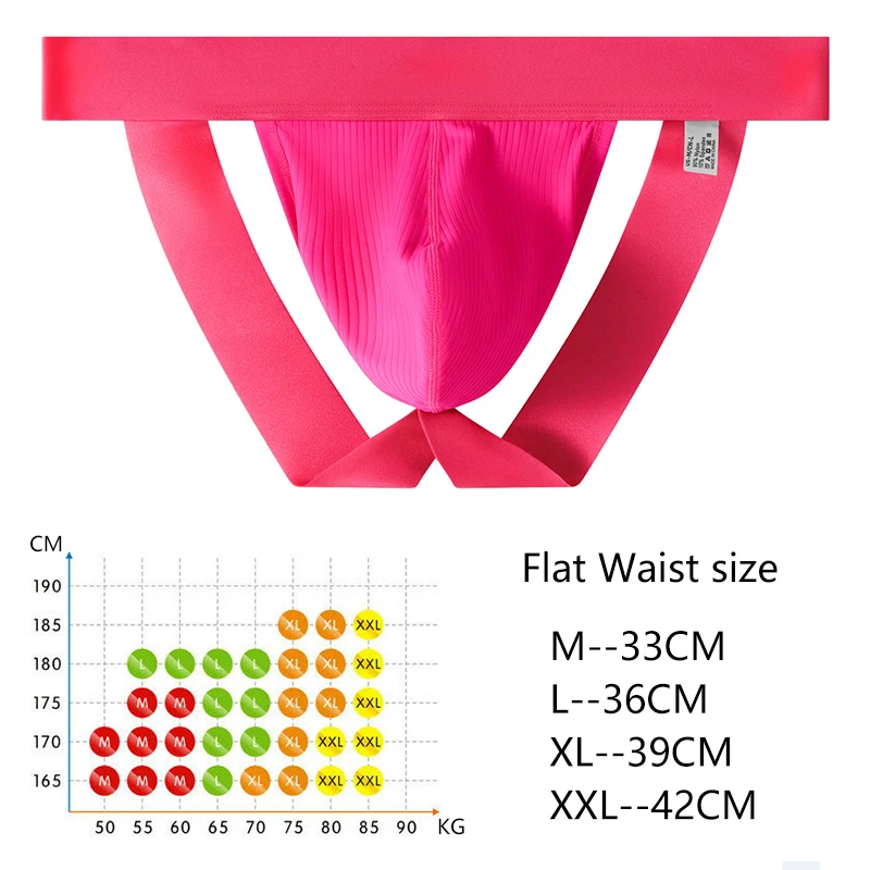2pcs Man Jock Ice Silk Thongs Underwear U Pouch Large Space Bulge Jockstrap Low Rise Sexy G-string Butt Hollow Gay Men Bikini