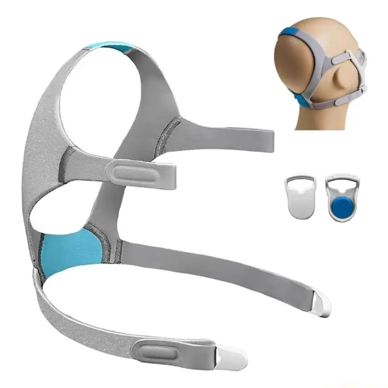 

D0AB Multifunctional Breathing Machine Head Support Ventilated Sleep Aid Strap Nylon Fabric Texture Suitable for F20 Mask