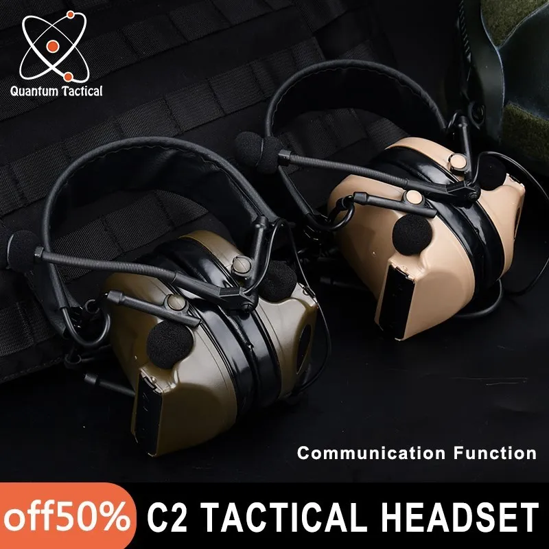 

Tactical C II Headset Wadsn Civilian C2 Headphone U94 Kenwood PTT For Hunting Game Earphone NO Noise Reduction Function