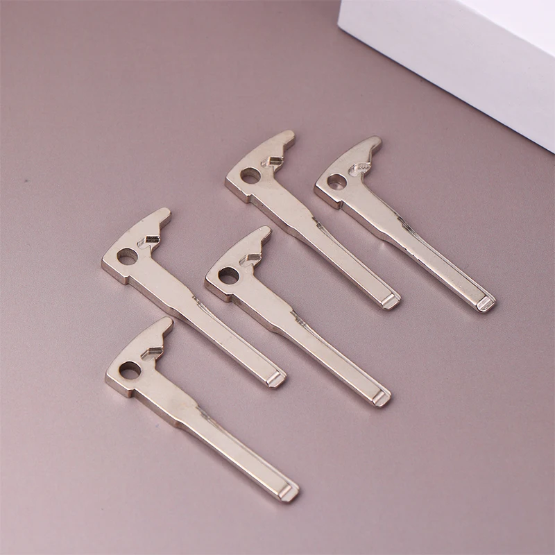 5 قطعة الفراغات الرئيسية غير مصقولة إدراج شفرة مفتاح الطوارئ ل الذكية الكروم عن بعد سيارة فوب مفتاح شفرة استبدال الذكية Prox مفتاح السيارة