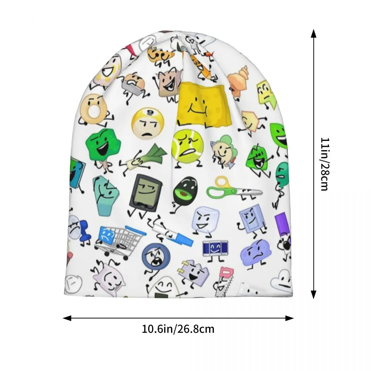BFDI Inanimate Insanity Cartoon Bonnet Hats Autumn Winter Street Skullies Beanies Hats Battle for Dream Island Head Wrap Caps
