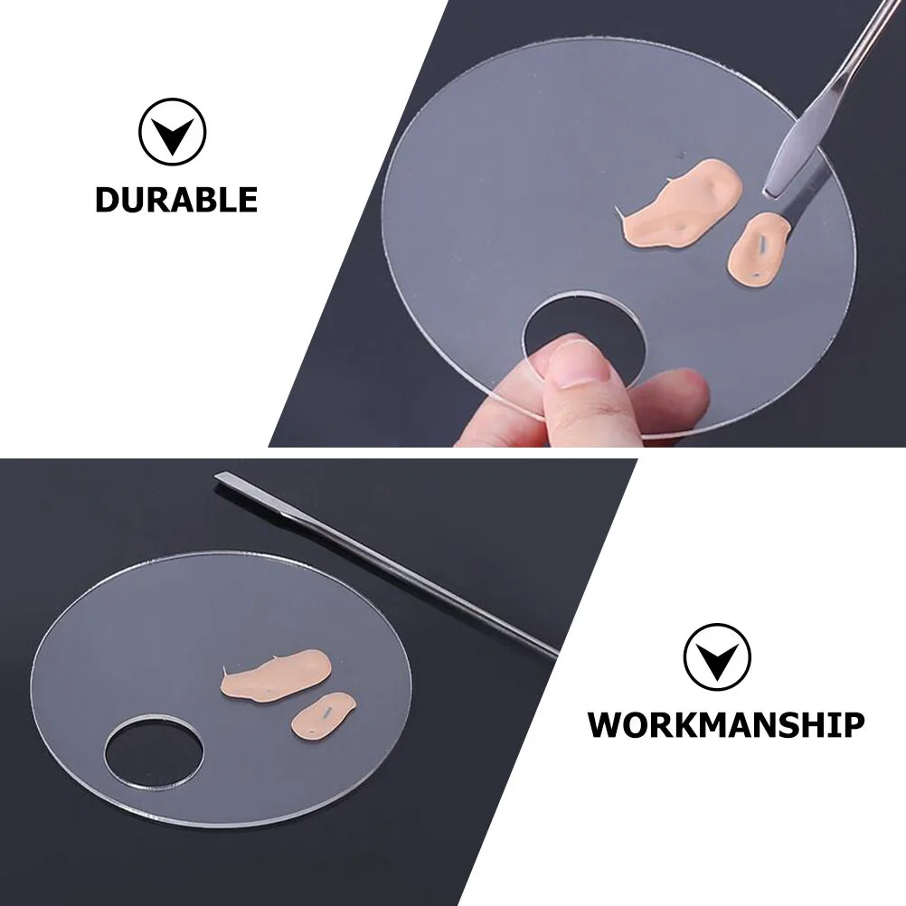 

2Sets Transparent Acrylic Paint Tray Kit for Color Mixing Painting Art DIY Craft Nail Art Manicure Makeup Foundation Watercolor