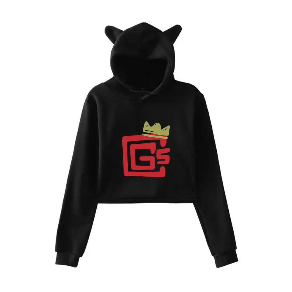 CG5 Lonely King Hoodie Vintage 90s Streetwear Merch Hoodies Sports Sweatshirts for Girls Cat Ear Crop Fashion Pullover