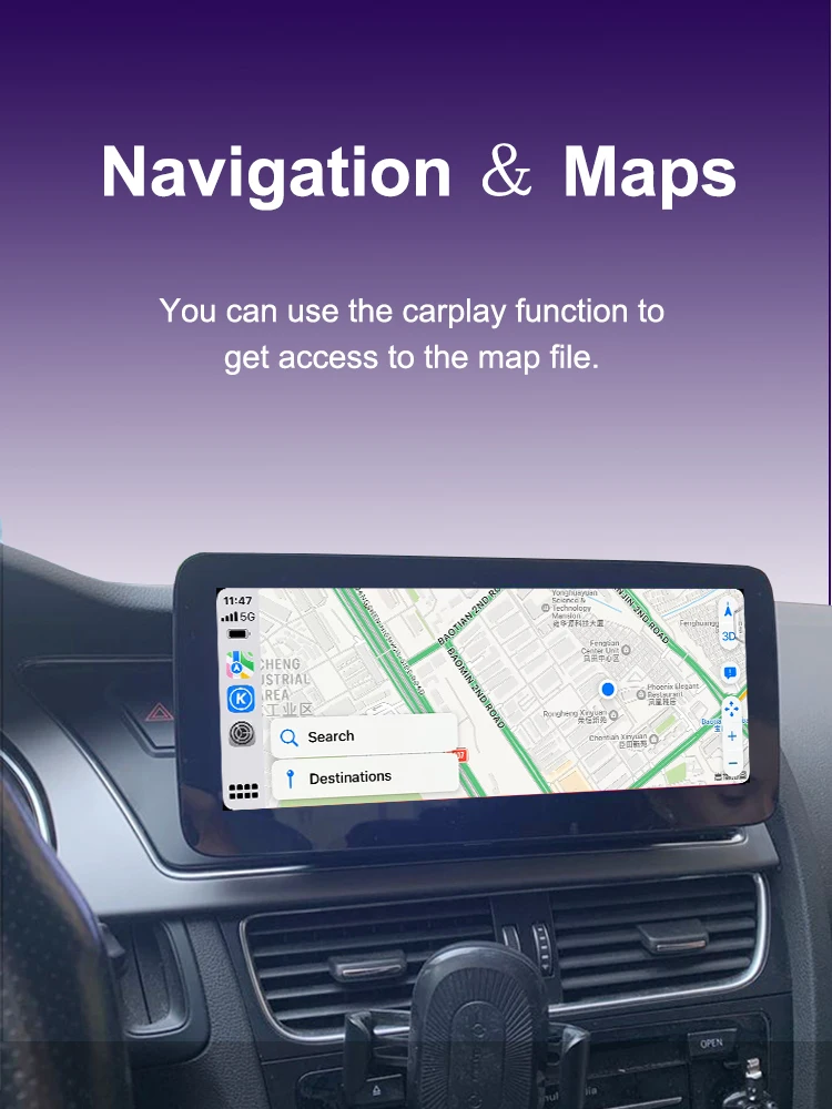 AUTOTOP 10,25 "Wireless CarPlay Android Auto Auto Radio Für Audi A4 B8 A5 2009-2016 AirPlay Spiegel Link auto Spielen Linux Bildschirm – Detail 9