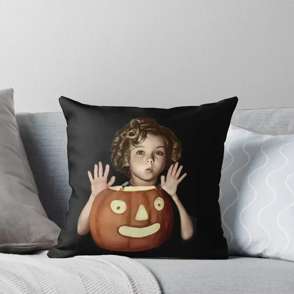 

Shirley Temple Halloween Time Throw Pillow Sitting Cushion Christmas Cushion For Home Marble Cushion Cover pillow