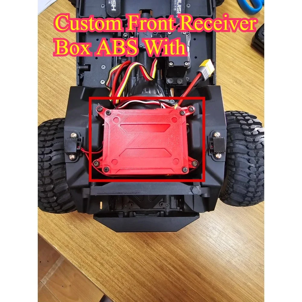 For 1/10 VP VS4 10 Phoenix RC Crawler ABS Front Receiver Housing With Cover custom size Upgrade Hobby Spare Parts