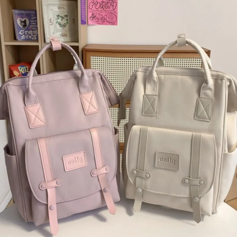 

Нейлоновый рюкзак для подгузников для мамы и ребенка с мягкими лямками, ручкой, несколькими карманами на молнии, рукава для багажа, сумка для подгузников для мамы