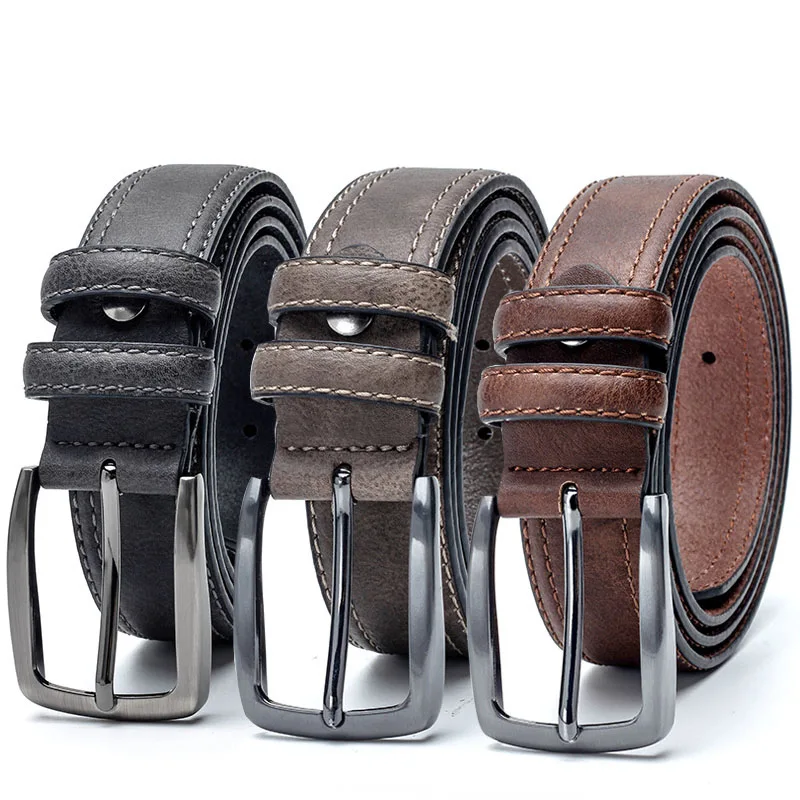 

Fashion Needle Buckle Belts for Men Retro Punk Solid Color Casual Jeans Decorative Waist Belt Clothing Accessories Gifts