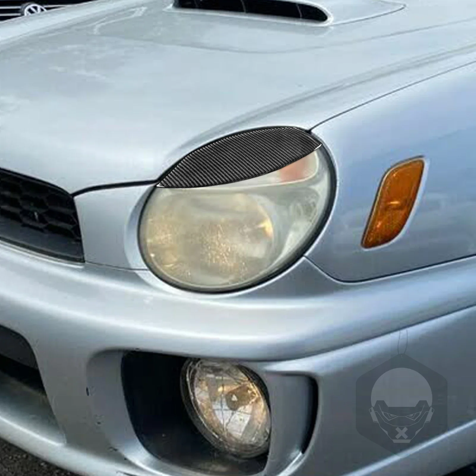 

GEFENSI автомобильные фары, наклейки для бровей и век, накладка для Subaru Impreza WRX STI 2002-2003, настоящее углеродное волокно