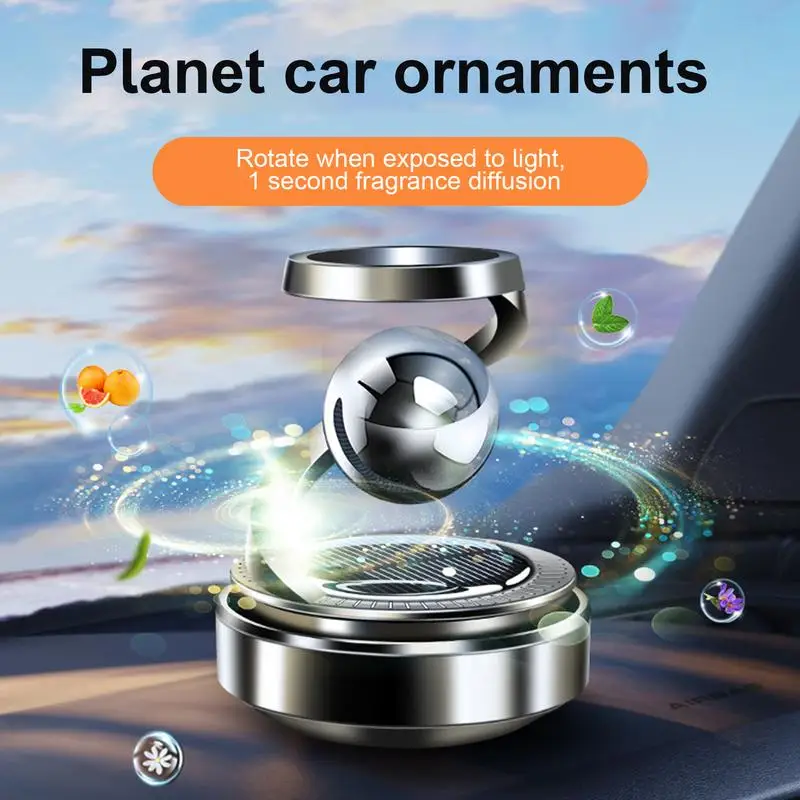 Car Air Freshener Solar Rotating Aromatherapy Decoration Car Interior Accessories Women Men Original Flavored Perfume Diffuser