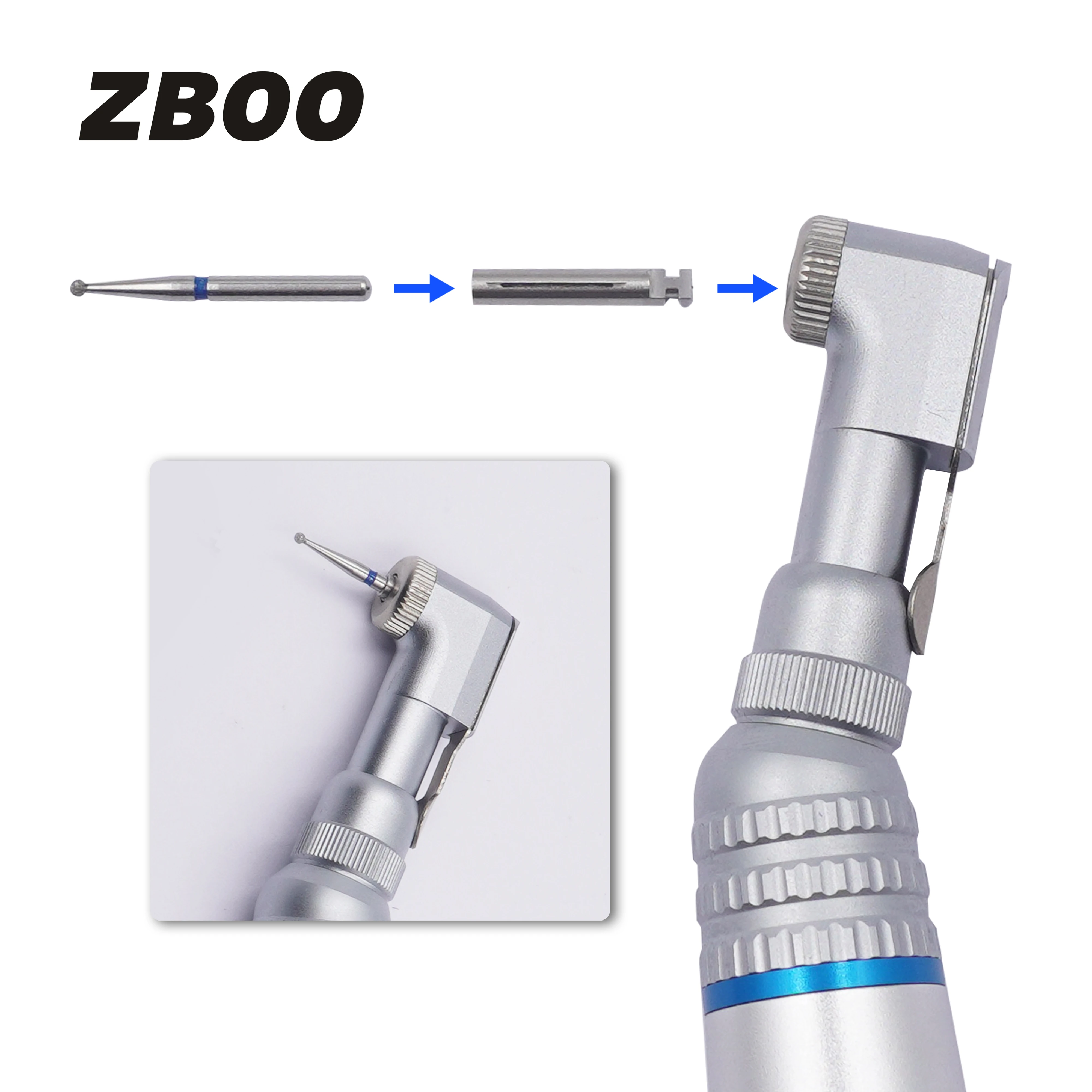 Dental Accessories Burs Adapter Convertor Stainless Steel Dental Burs Adaptor FG to RA Adaptor from 1.6mm to 2.35mm Dental Tools