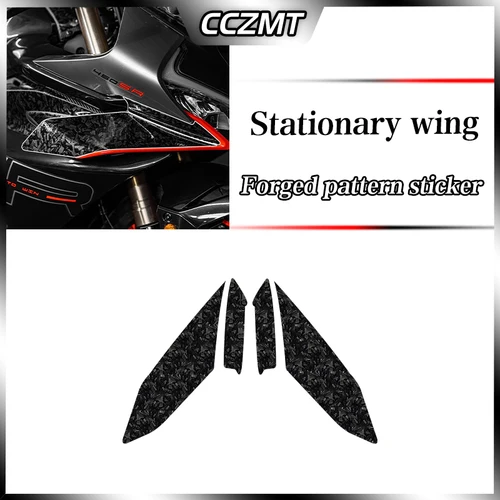 Imagen 2 del producto Pegatina de fibra de carbono forjada para CFMOTO, calcomanía de protección de tanque de aceite, flor de tracción, accesorios de modificación, 450SR 2022