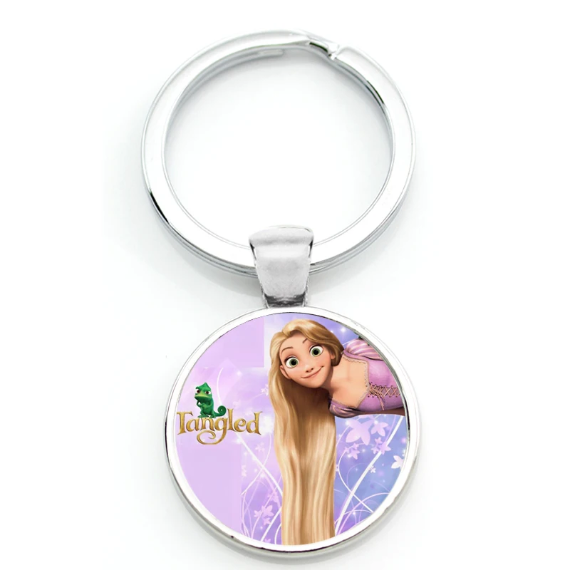 Ment Keychain Keyring - Cartoon Rapunzel Tangled Disney Princess Anime Movie Aesthetic - Key Ring Key Chain Pendant Holder Decor