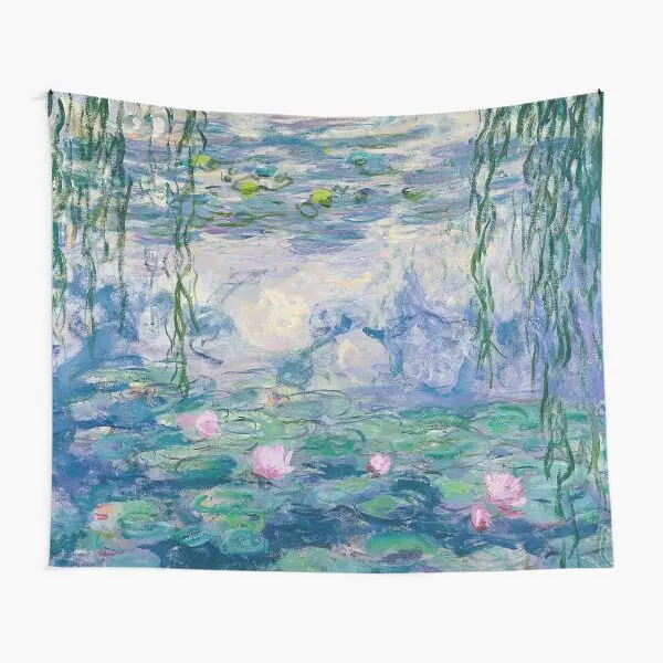 Water Lilies Claude Monet Fine Art  Tapestry Room Mat Towel Hanging Yoga Bedspread Travel Art Printed Bedroom Blanket Home Wall