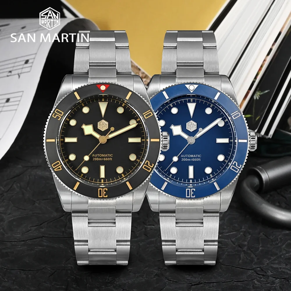 

Saint Martin Original 37mm BB54 Vintage Diver Automatic Men Watch NH35 Mechanical Wristwatches Sapphire Luminous 200m Waterproof