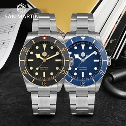 Saint Martin Original 37mm BB54 Vintage Diver Automatic Men Watch NH35 Mechanical Wristwatches Sapphire Luminous 200m Waterproof