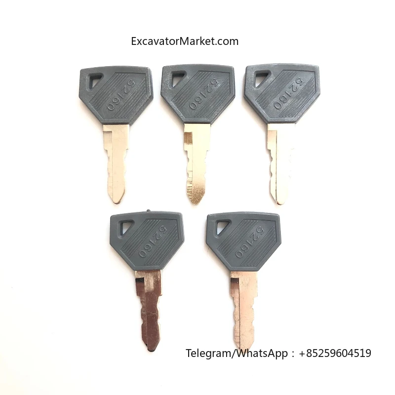 Yanmar Machines Excavator Grader Dozer Sc2400 Sc2450 Ex2900 John Deere Tractor Ignition Key 5pcs 52160 Key 198360-52160