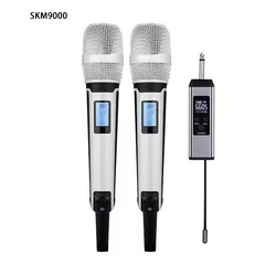 SKM9000-プロフェッショナルワイヤレスマイク,uhf周波数,調整可能なメタルシェル,パーティーショー,教育,結婚式