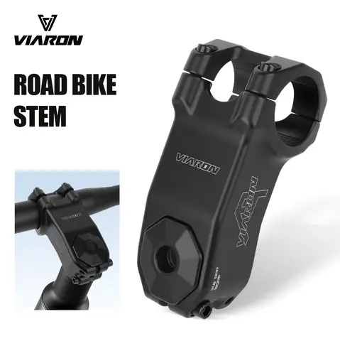 VIARON 도로 자전거 줄기 75mm 길이 알루미늄 합금 단조 자전거 줄기 -15도 28.6mm 자전거 포크 직경 VIARON 도로 자전거 줄기 75mm 길이 알루미늄 합금 단조 자전거 줄기 -15도 28.6mm 자전거 포크 직경