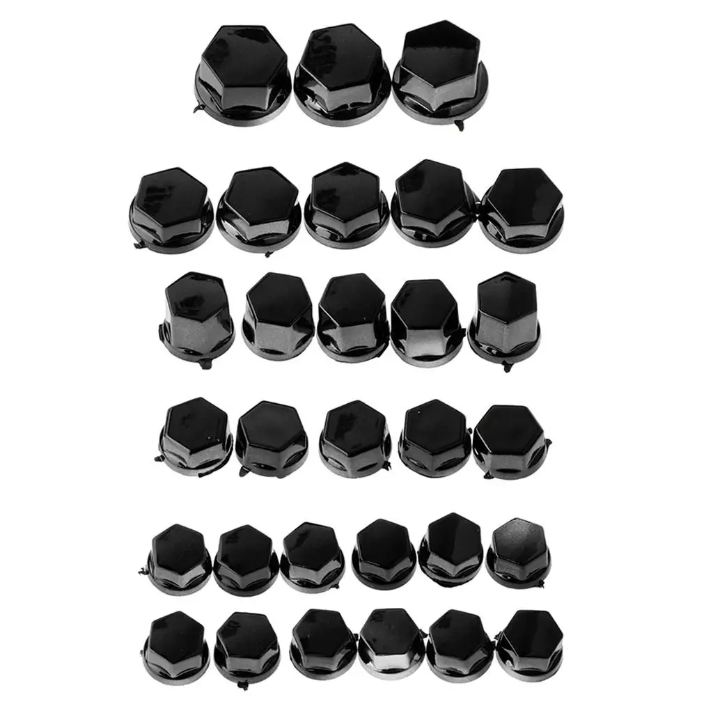 30 Pieces Motorcycle Screw Nut Bolt Cap Cover Decoration for Yamaha