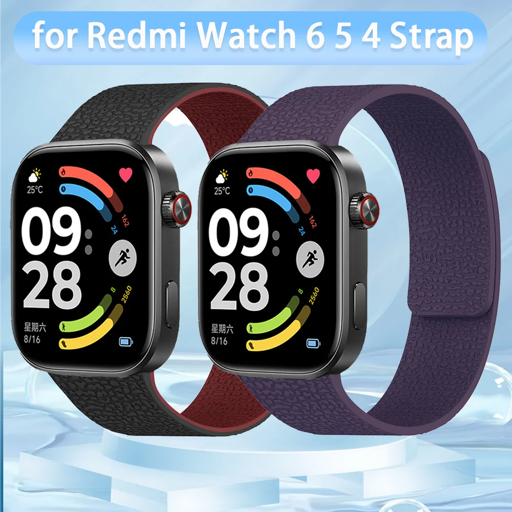Magnetisches Silikonarmband für Redmi Watch 6 5 4 Zweifarbiges Sport-Komfortarmband Xiaomi Mi Band 10 Pro 9 Pro 8 Pro Armband