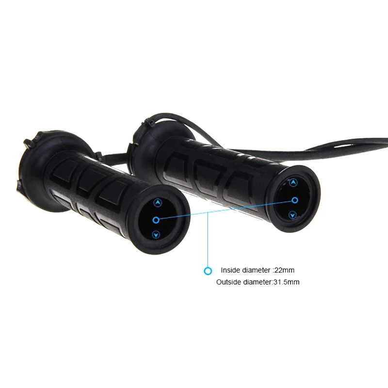 5-Mode Heated Hand Grips for Motorcycle ATV, 22mm Universal Quick Heat Warm Handlebar Grips with Temperature Adjustable Control image 2