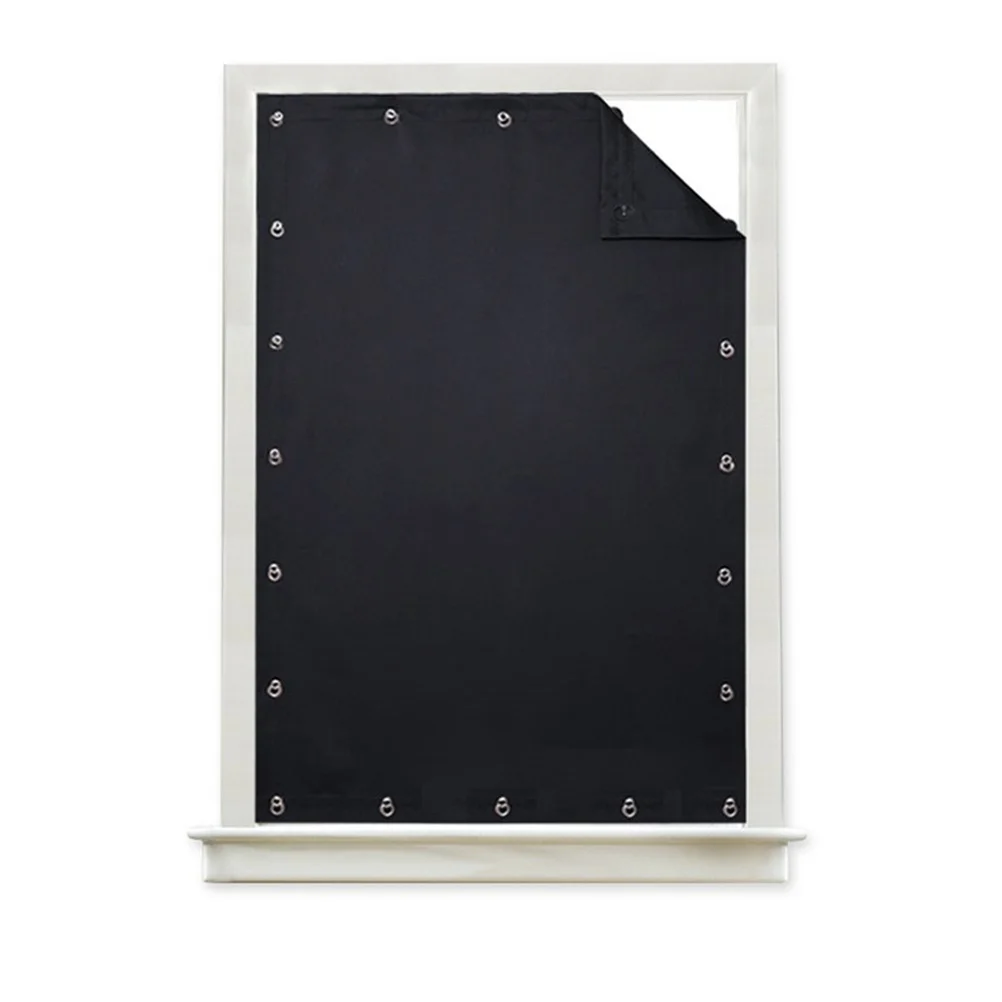 1 pz tenda parasole nera tessuto resistente allo strappo tenda per porte finestra protezione solare tende per sala privacy tende