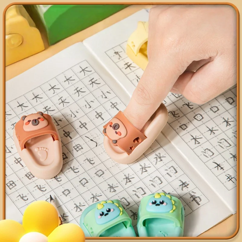 1/2pcs Slippers, erasers, mini cartoon primary school erasers, shavings free, super clean, cute erasers, party learning supplies