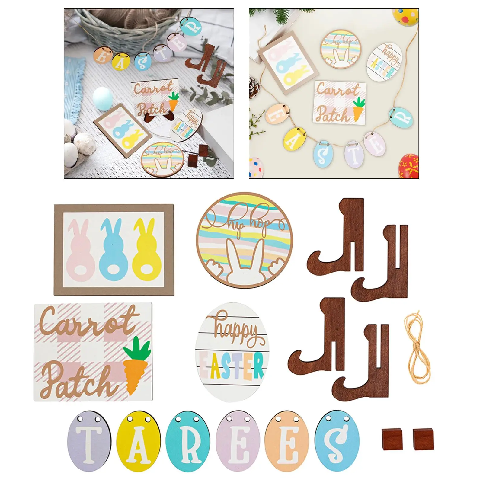 

Easter Tiered Tray Decor Crafts Table Decor for Holiday Dining Room Kitchen