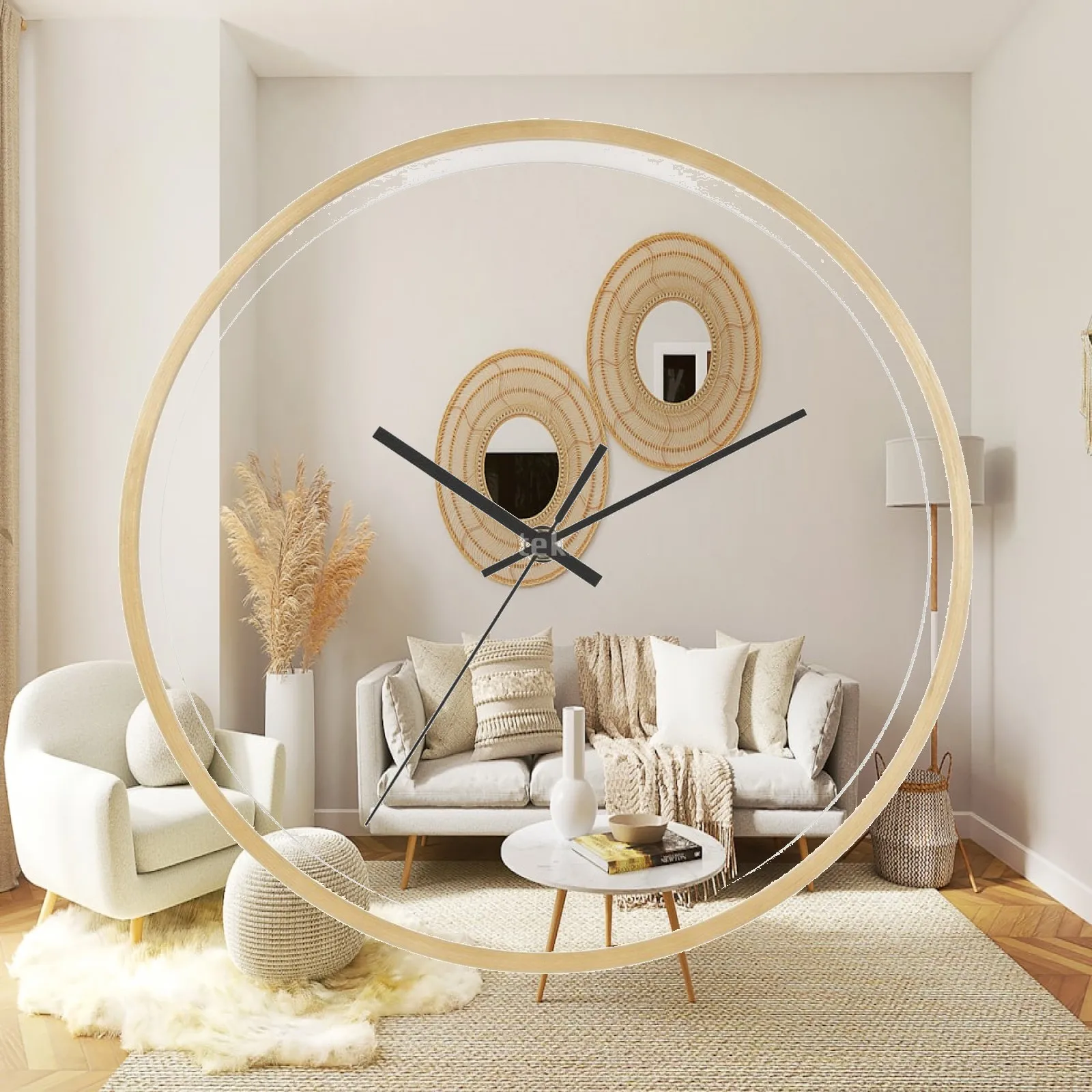 Blank Wall Clock Unfinished DIY Clock with Quartz Movement Decorative Custom for Designers, Studios, Offices