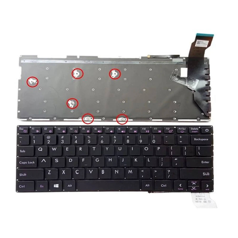 XIN-Russian-US layout Backlit Laptop Keyboard For AVITA Liber V14 NS14A2 NS14A5 NS14A6 NS14A8 DK-284D 342840014 DK284-1 NS14A2