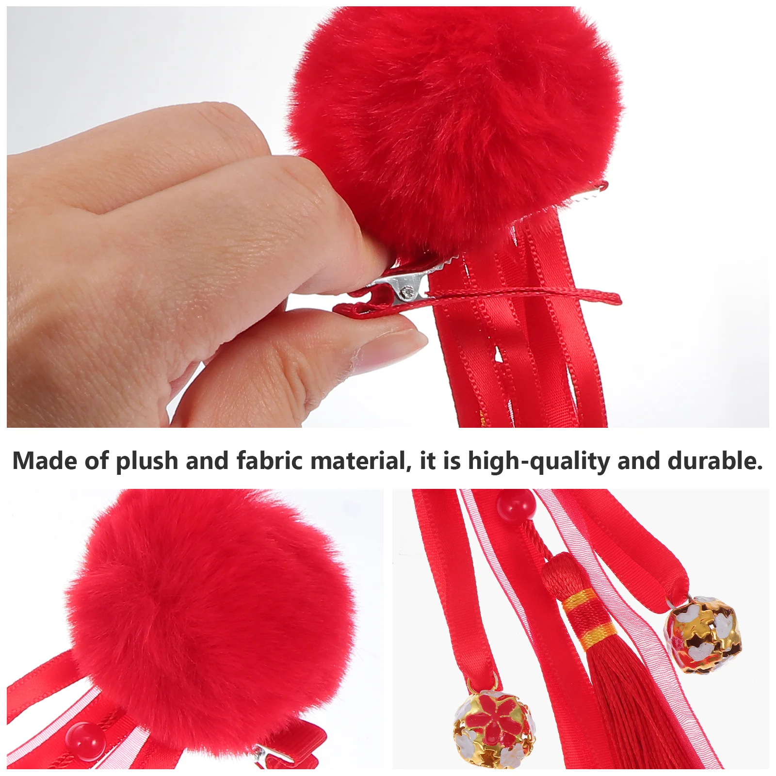 

2Pairs Tassel Hair Clips Hanfu Headwear Chinese Style Girls Hairpins Perfect for Dance Cosplay Stage Performance