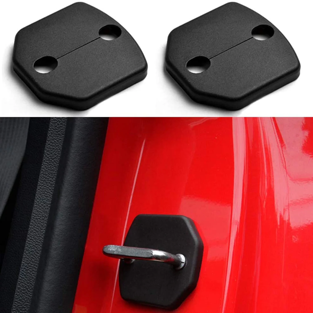 Door Lock Arm Protection Protector Cover Stopper Buckle Cap Anti-Rust Interior Accessories for Ford Mustang 2015-2020